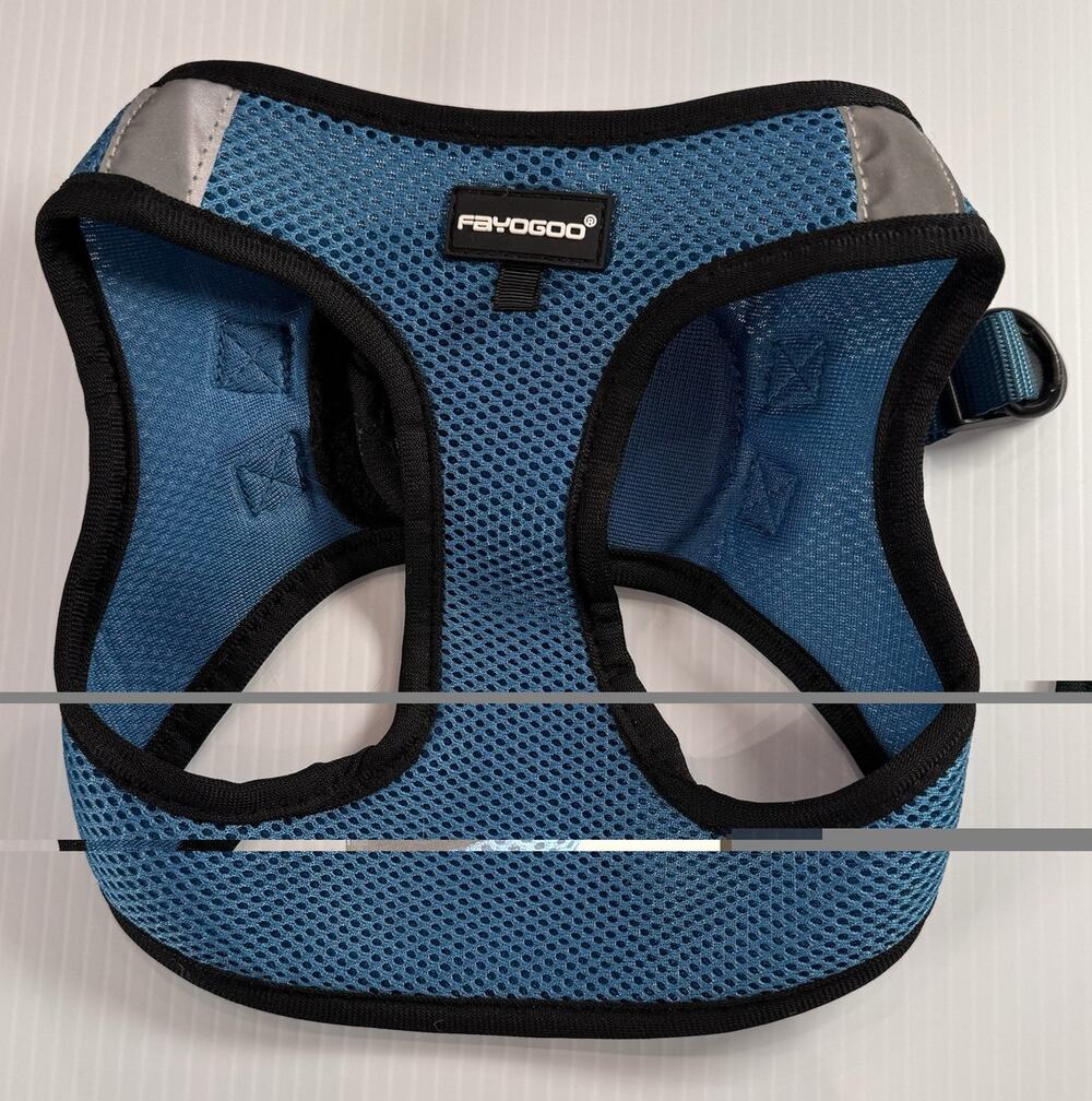 FAYOGOO Dog Harness XXL Blue Mesh Soft Vest Adjustable Unisex